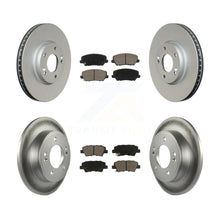 Load image into Gallery viewer, Front Rear Coated Disc Brake Rotors And Ceramic Pads Kit For Hyundai Veloster