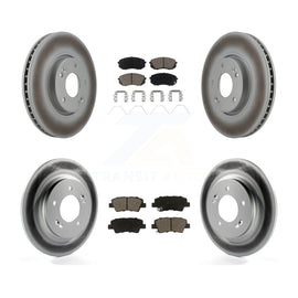 [Front+Rear] 2017-2019 Kia Soul EV Premium Coated Rotors & Ceramic Pads Brake Kit For Max Braking