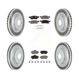 Front Rear Coat Brake Rotor Ceramic Pad Kit For Mercedes-Benz GLS450 GL450 GL350