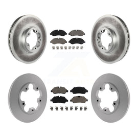 Front Rear Coated Brake Rotor & Ceramic Pad Kit For Ford Transit-250 Transit-350