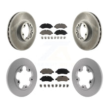 Charger l'image dans la galerie, Front Rear Coated Disc Brake Rotors And Ceramic Pads Kit For Ford Transit-350 HD