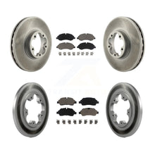 Charger l'image dans la galerie, Front Rear Coated Disc Brake Rotors And Ceramic Pads Kit For Ford Transit-350 HD