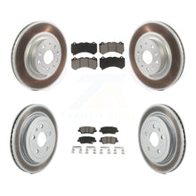 Load image into Gallery viewer, Front Rear Coated Disc Brake Rotors And Ceramic Pads Kit For Cadillac CTS
