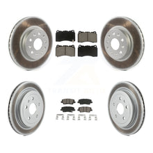 Load image into Gallery viewer, Front Rear Coated Disc Brake Rotors And Ceramic Pads Kit For Cadillac CTS