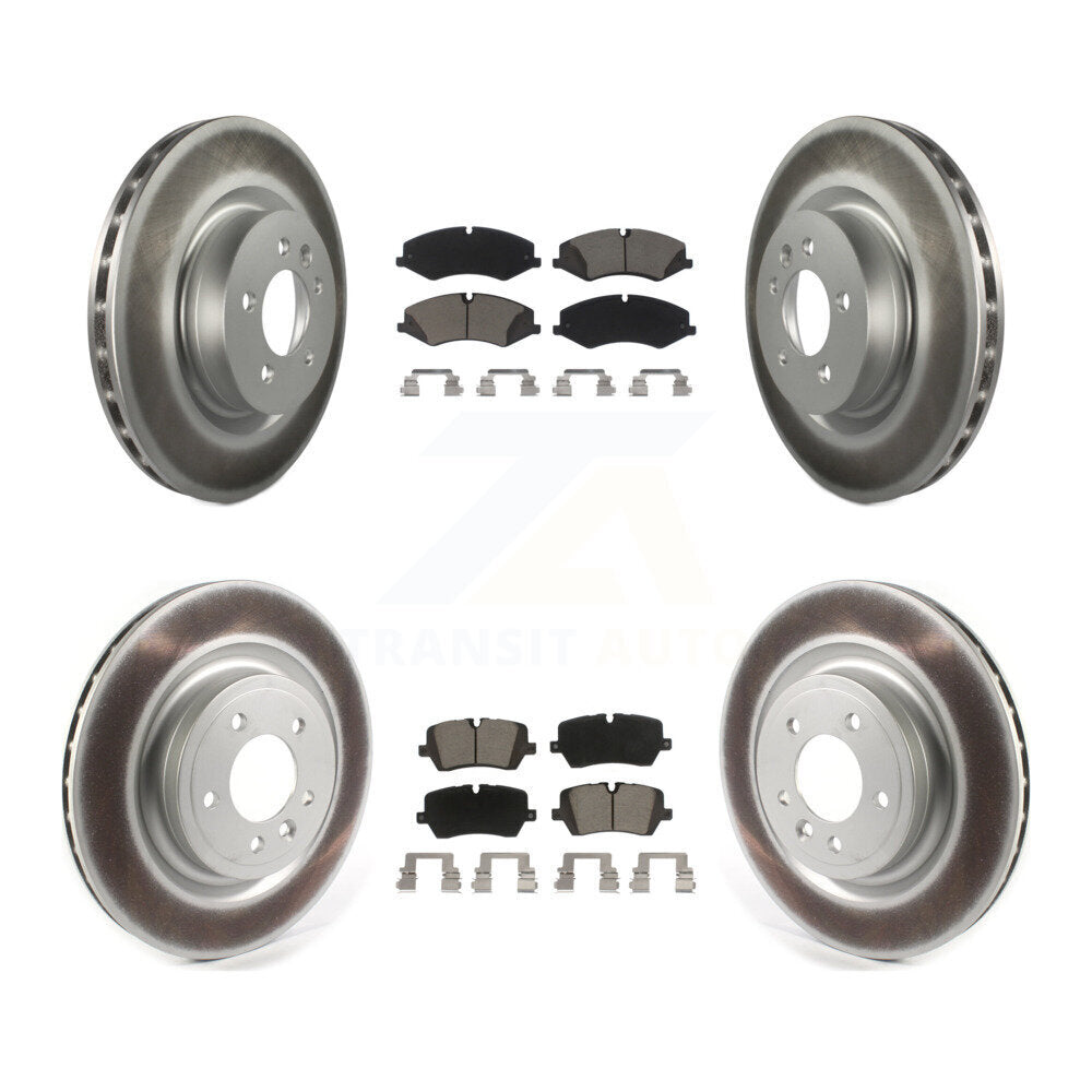 Front Rear Coat Brake Rotor Ceramic Pad Kit For Land Rover Range Sport Discovery