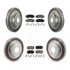 Front Rear Coat Brake Rotor Ceramic Pad Kit For Land Rover Range Sport Discovery