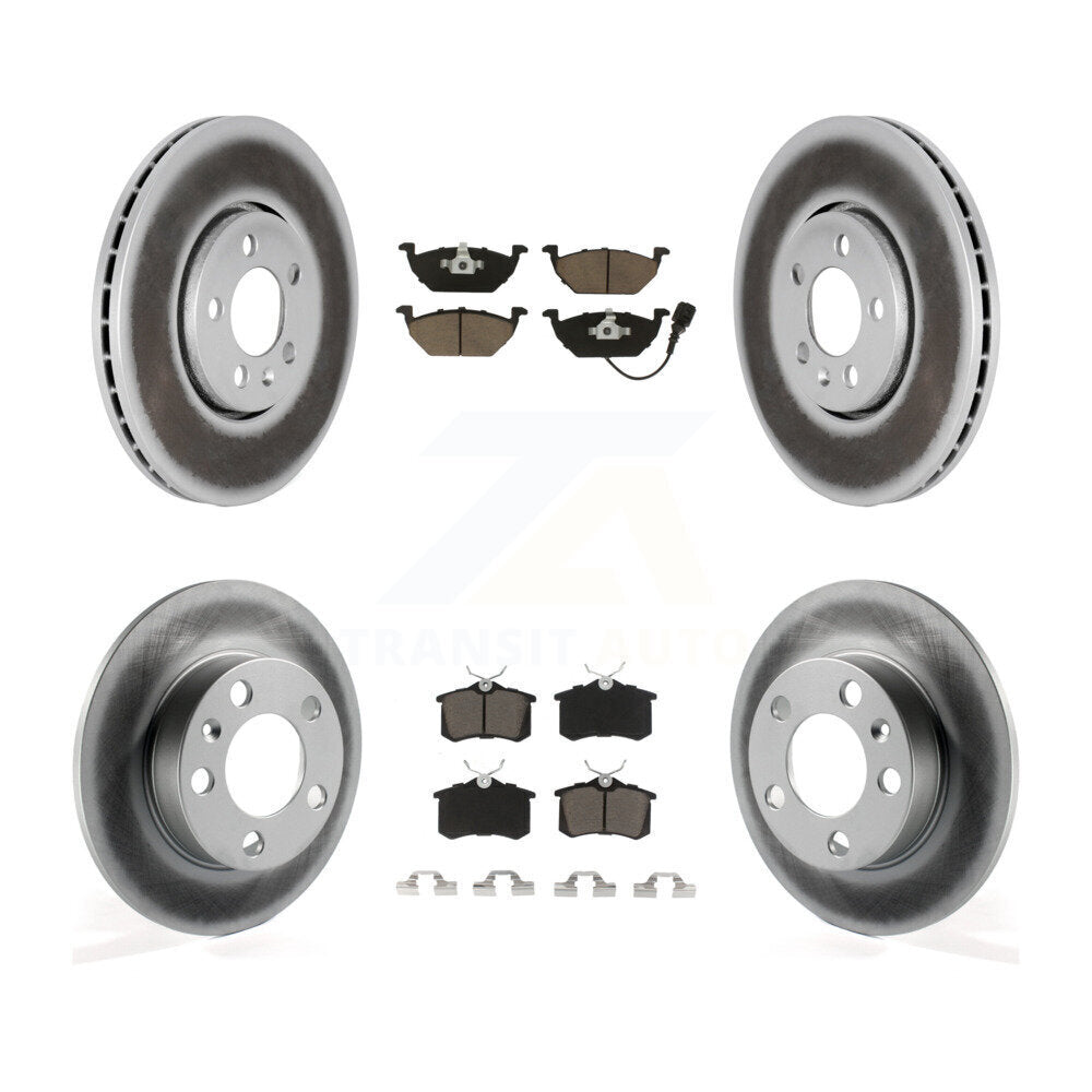 [Front+Rear] 2000-2001 Volkswagen Golf 2.0L Premium Coated Rotors & Ceramic Pads Brake Kit For Max Braking