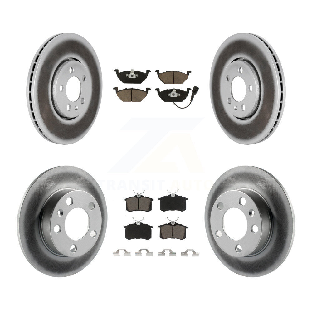 [Front+Rear] 2000-2001 Volkswagen Golf 2.0L Premium Coated Rotors & Ceramic Pads Brake Kit For Max Braking