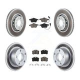 Front Rear Coated Disc Brake Rotors And Ceramic Pads Kit For Audi A6