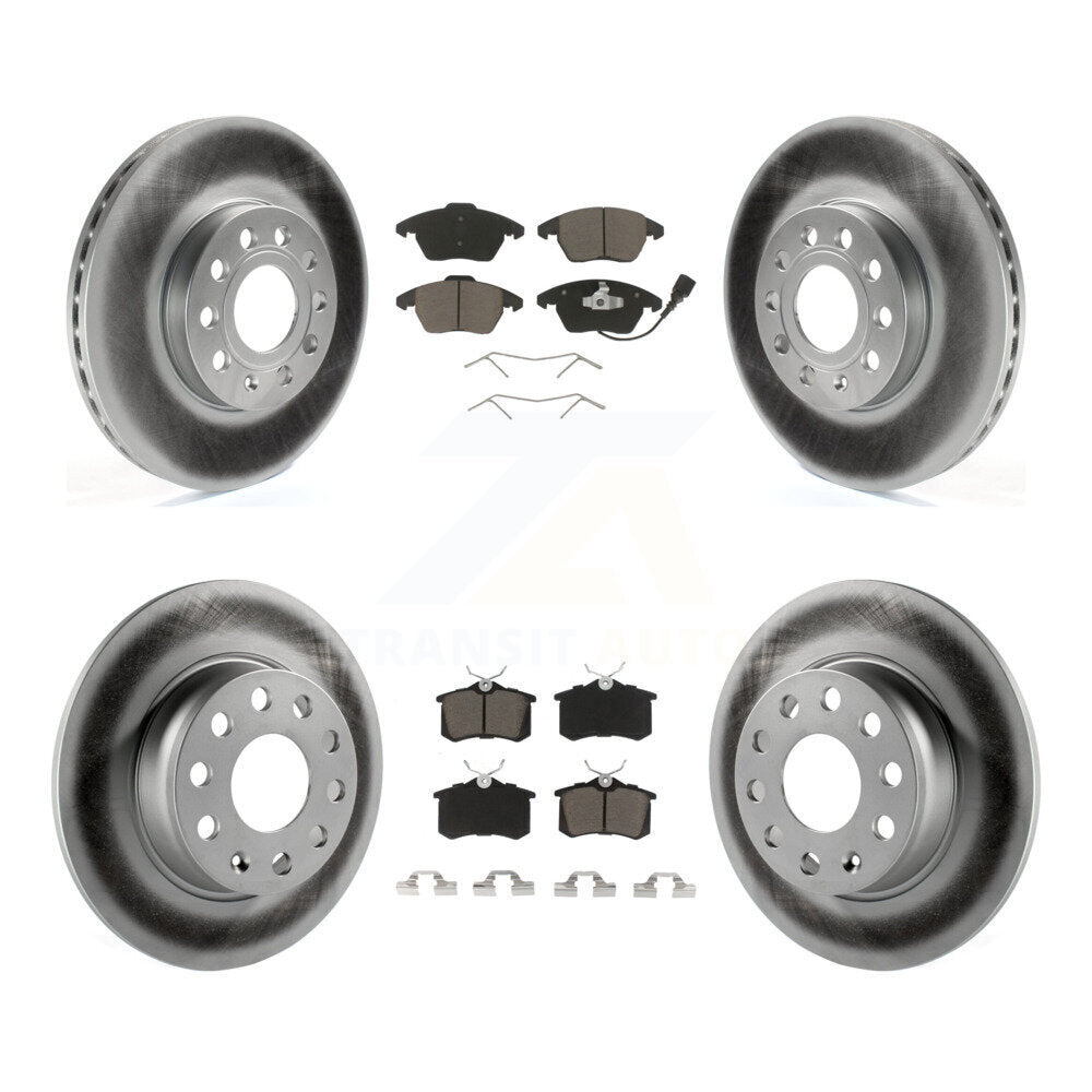 Front Rear Coated Disc Brake Rotors And Ceramic Pads Kit For Volkswagen Beetle