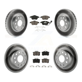 Front Rear Coated Disc Brake Rotors And Ceramic Pads Kit For Volkswagen Beetle