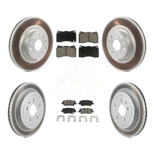 Load image into Gallery viewer, Front Rear Coated Disc Brake Rotors And Ceramic Pads Kit For Cadillac CTS