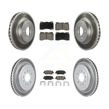 Load image into Gallery viewer, Front Rear Coated Disc Brake Rotors And Ceramic Pads Kit For Cadillac ATS