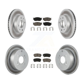 [Front+Rear] 2006 Hyundai Accent Hatchback Premium Coated Rotors & Ceramic Pads Brake Kit For Max Braking