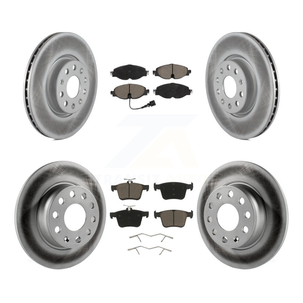 Front Rear Coat Brake Rotor Ceramic Pad Kit For Audi A3 Quattro Sportback e-tron