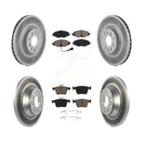 Front Rear Coated Disc Brake Rotors And Ceramic Pads Kit For Audi TT Quattro