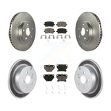 Front Rear Coated Brake Rotors Ceramic Pad Kit For Toyota Corolla Matrix Pontiac