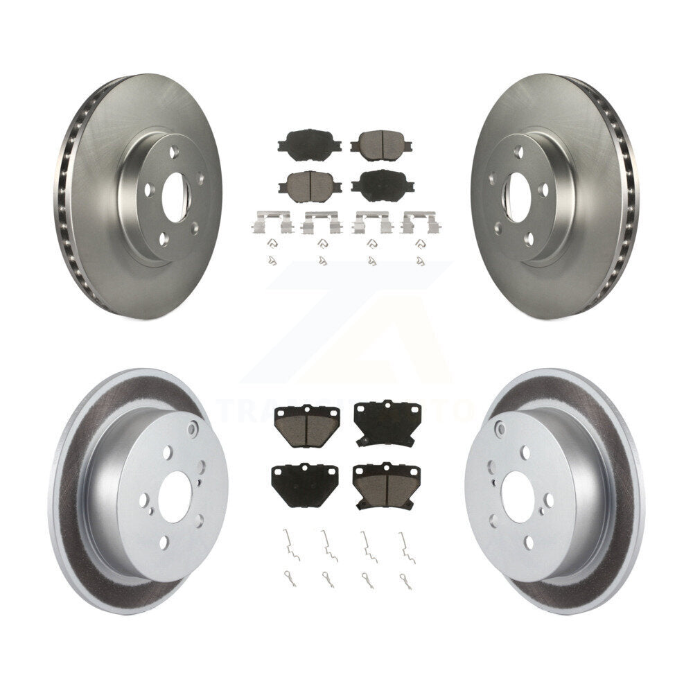 Front Rear Coated Disc Brake Rotors And Ceramic Pads Kit For Toyota Celica