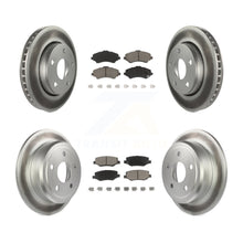 Charger l'image dans la galerie, Front Rear Coated Disc Brake Rotors And Ceramic Pads Kit For Jeep Wrangler JK