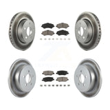 Front Rear Coated Disc Brake Rotors Ceramic Pad Kit For Jeep Liberty Dodge Nitro