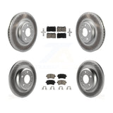 Front Rear Coated Disc Brake Rotors And Ceramic Pads Kit For Audi Q5