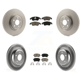 Front Rear Coated Disc Brake Rotors And Ceramic Pads Kit For Audi Q5