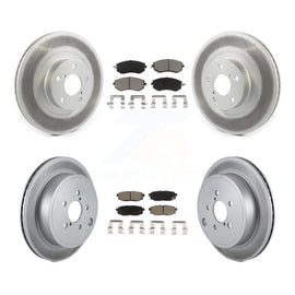 Front Rear Coated Disc Brake Rotors And Ceramic Pad Kit For Toyota 86 Subaru BRZ