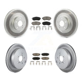 Front Rear Coated Disc Brake Rotors And Ceramic Pad Kit For Toyota 86 Subaru BRZ