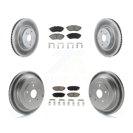 Front Rear Coated Disc Brake Rotors And Ceramic Pads Kit For Subaru Tribeca B9