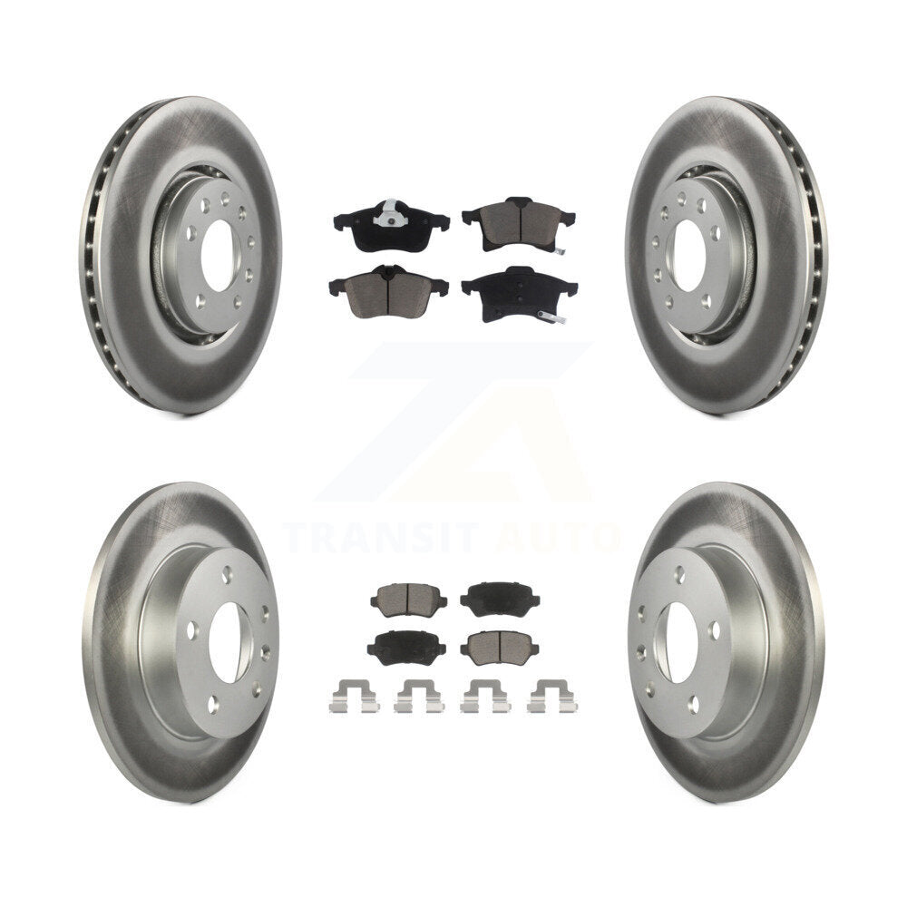 [Front+Rear] 2008-2009 Saturn Astra Premium Coated Rotors & Ceramic Pads Brake Kit For Max Braking