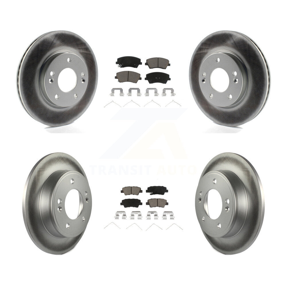 [Front+Rear] 2017-2020 Hyundai Elantra 2.0L Premium Coated Rotors & Ceramic Pads Brake Kit For Max Braking