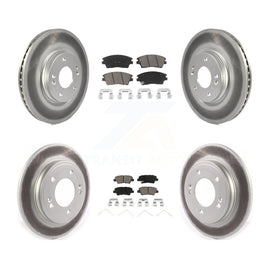 [Front+Rear] 2017-2020 Hyundai Elantra 1.6L Premium Coated Rotors & Ceramic Pads Brake Kit For Max Braking