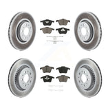 Front Rear Coated Disc Brake Rotors And Ceramic Pads Kit For Volvo XC90