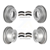 Front Rear Coat Brake Rotors Ceramic Pad Kit For Chevrolet Silverado 3500 HD GMC