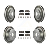 Front Rear Coated Brake Rotors Ceramic Pad Kit For Chevrolet Equinox GMC Terrain