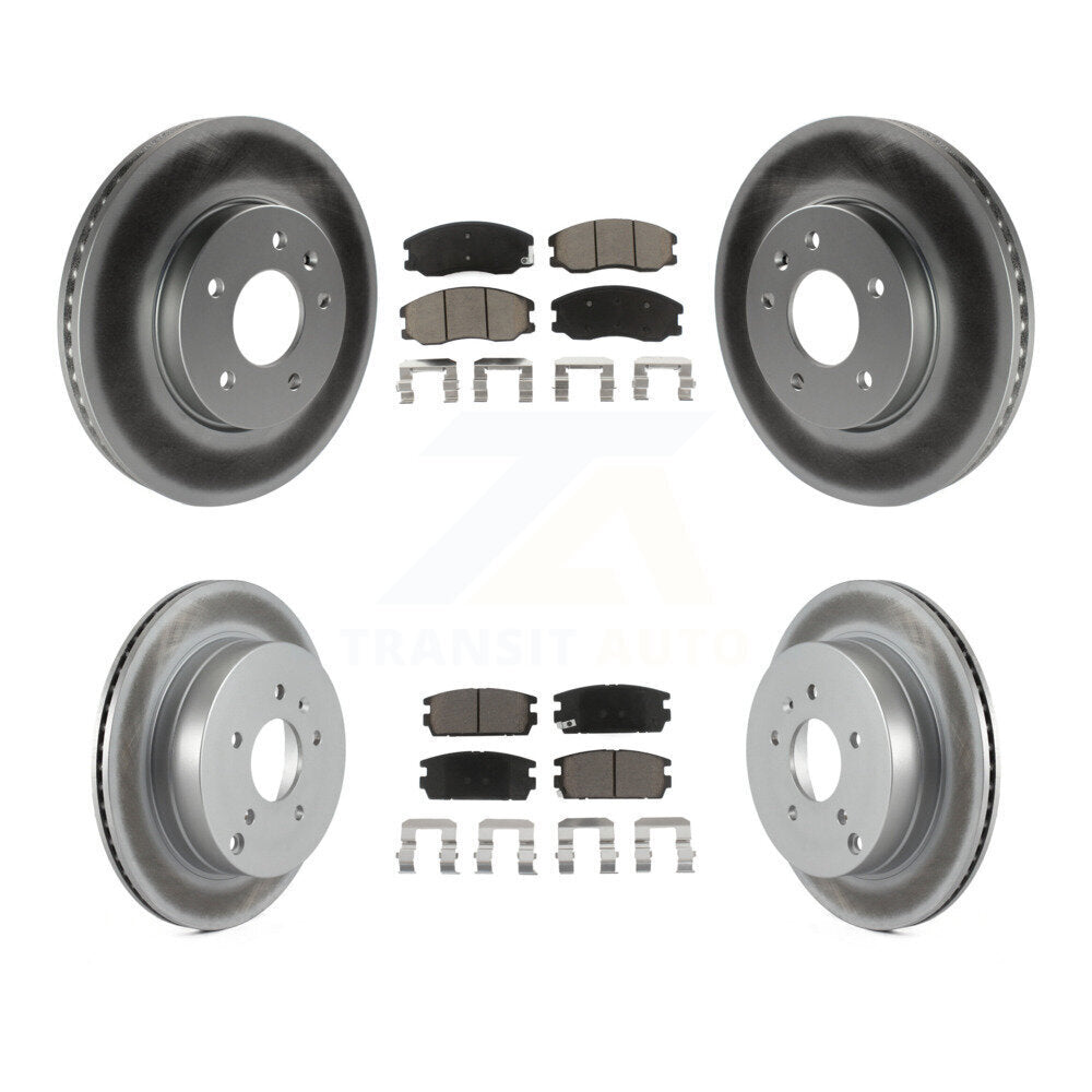 Front Rear Coated Brake Rotor & Ceramic Pad Kit For Chevrolet Equinox Saturn Vue