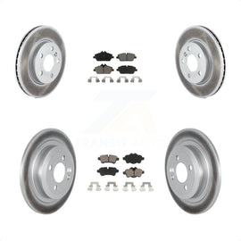 Front Rear Coated Disc Brake Rotors And Ceramic Pads Kit For Mini Cooper