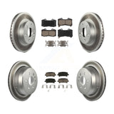Front Rear Coated Brake Rotors Ceramic Pad Kit For Chevrolet Colorado GMC Canyon