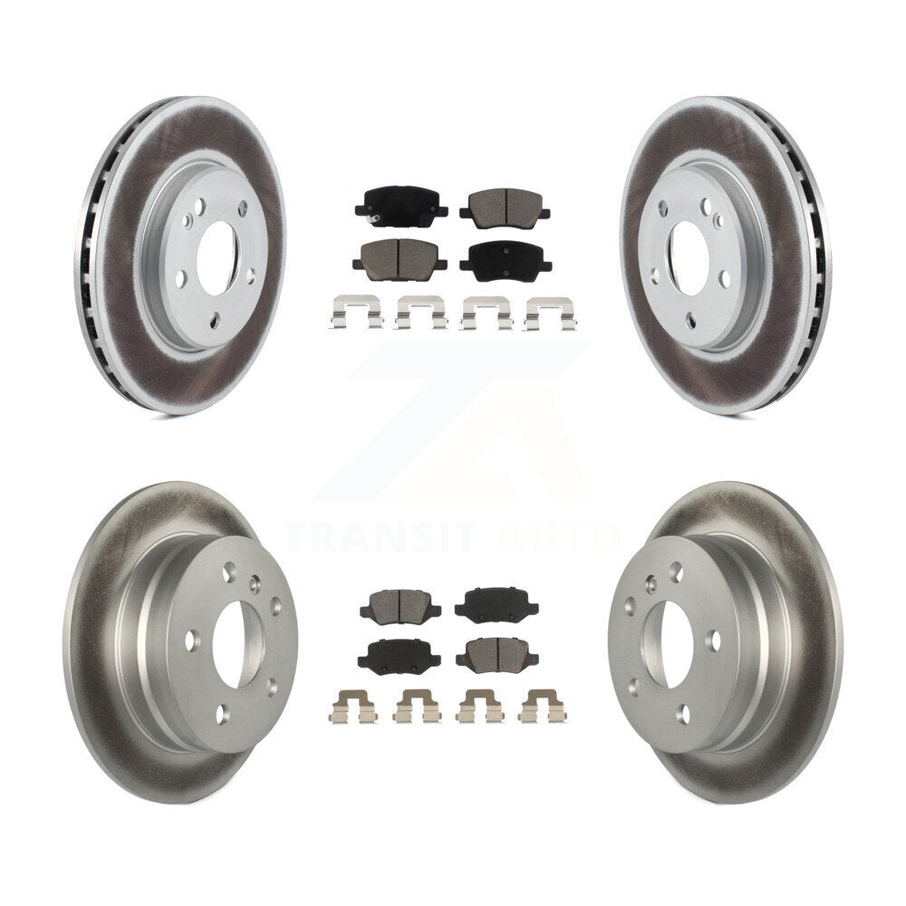 [Front+Rear] 2006-2011 Mercedes-Benz B200 Premium Coated Rotors & Ceramic Pads Brake Kit For Max Braking