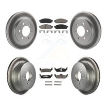 Load image into Gallery viewer, Front Rear Coated Brake Rotor Ceramic Pad Kit For Ford F-150 Lincoln Mark LT 4WD