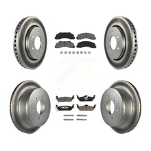 Charger l'image dans la galerie, Front Rear Coated Brake Rotor &amp; Ceramic Pad Kit For Ford F-150 With 6 Lug Wheels