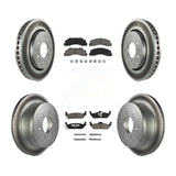 Front Rear Coated Brake Rotor & Ceramic Pad Kit For Ford F-150 With 6 Lug Wheels