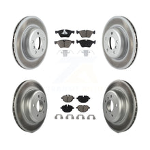 Charger l'image dans la galerie, Front Rear Coated Disc Brake Rotors And Ceramic Pads Kit For BMW 528i xDrive