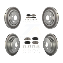 [Front+Rear] 2015-2017 Honda Odyssey Premium Coated Rotors & Ceramic Pads Brake Kit For Max Braking