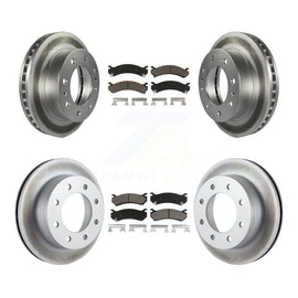 Front Rear Coat Brake Rotors Ceramic Pad Kit For Chevrolet Silverado 2500 HD GMC