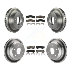 Front Rear Coat Brake Rotors Ceramic Pad Kit For Chevrolet Silverado 2500 HD GMC