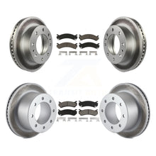 Load image into Gallery viewer, Front Rear Coated Disc Brake Rotor &amp; Ceramic Pad Kit For GMC Sierra 3500 Classic