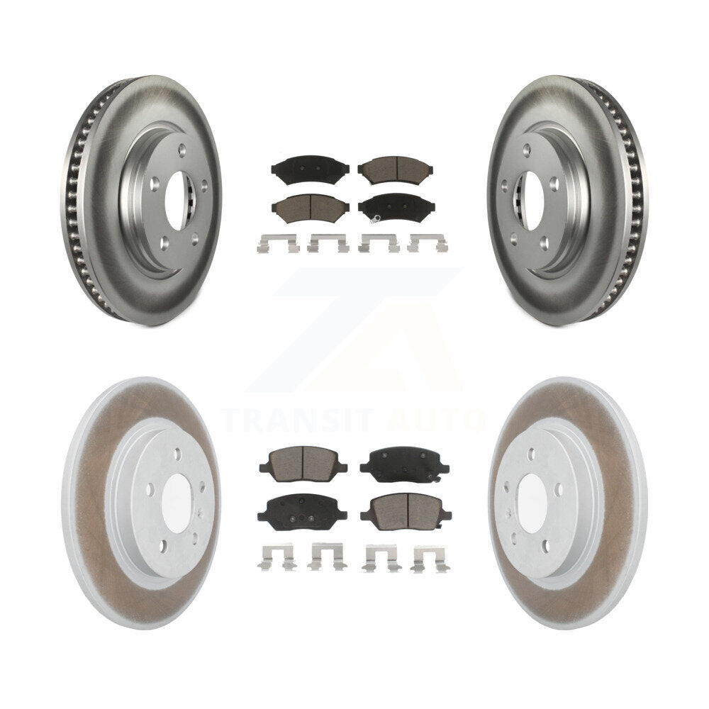 Front Rear Coat Brake Rotor Ceramic Pad Kit For Chevrolet Uplander Buick Terraza