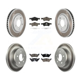 Front Rear Coated Brake Rotor Ceramic Pad Kit For Dodge Grand Caravan Chrysler &
