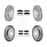 Front Rear Coated Disc Brake Rotors And Ceramic Pads Kit For Ford Mustang